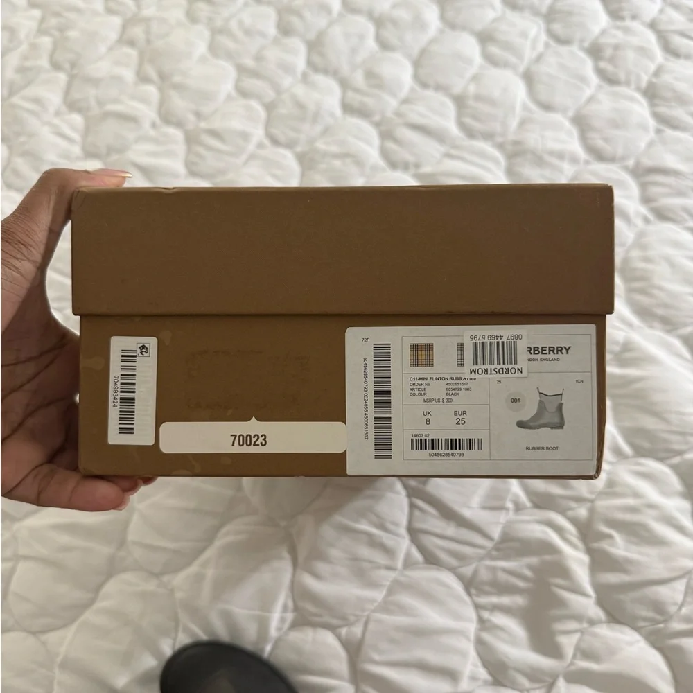 Burberry Black Kids Rain & Snow Boots with Signature Check Shaft